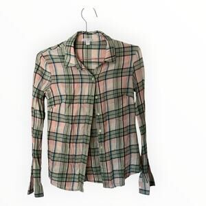 James Perse Cotton Blend Shirt | Sz 1 (small) | multicolored pastels | euc